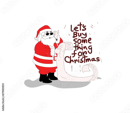 Santa Claus Lets buy Something for Christmas