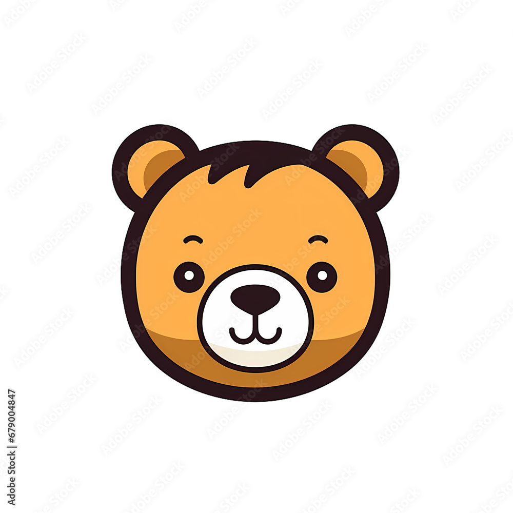 Logo design cute head bear icon, material, vector illustration, decorative design element, transparent background, game icon Logo design cute head bear icon, material, vector illustration, decorative design element, transparent background, game icon