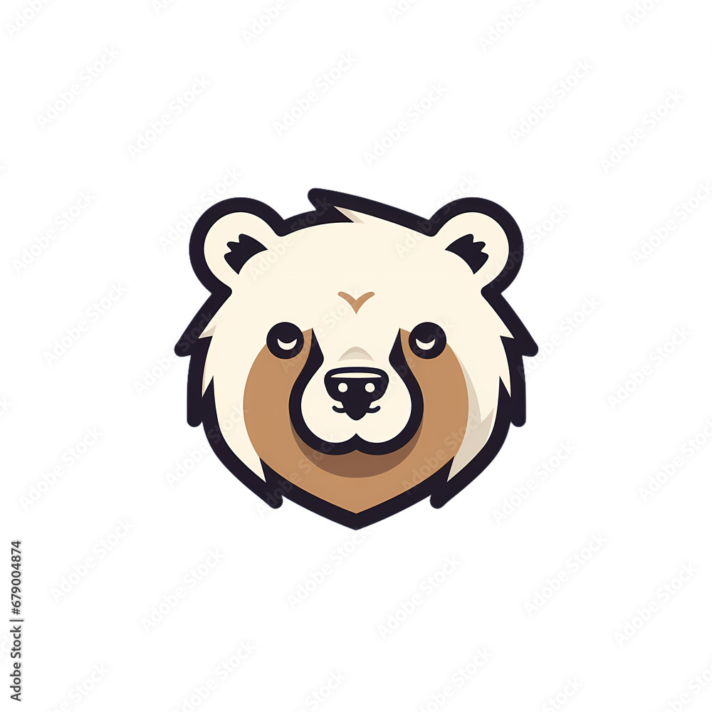 Logo design cute head bear icon, material, vector illustration, decorative design element, transparent background, game icon Logo design cute head bear icon, material, vector illustration, decorative design element, transparent background, game icon
