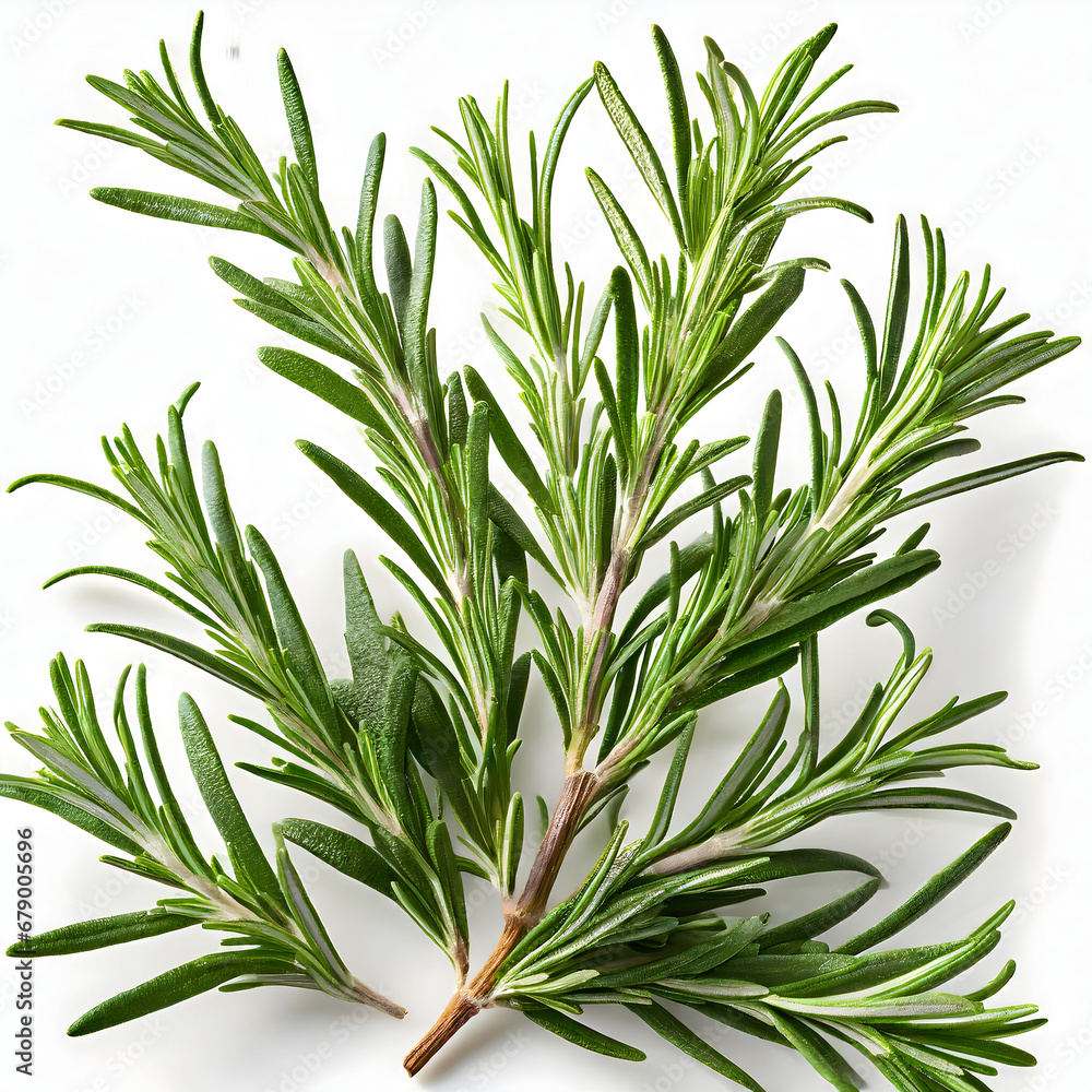 Fototapeta premium Fresh rosemary isolated on a white
