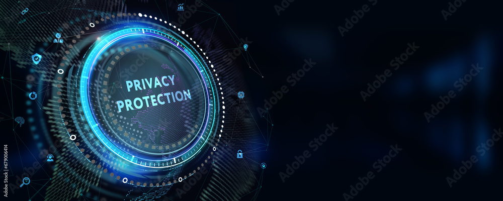 Data protection, privacy, and internet security concept. Cyber security for business and internet projects. 3d illustration Data protection, privacy, and internet security concept. Cyber security for business and internet projects. 3d illustration