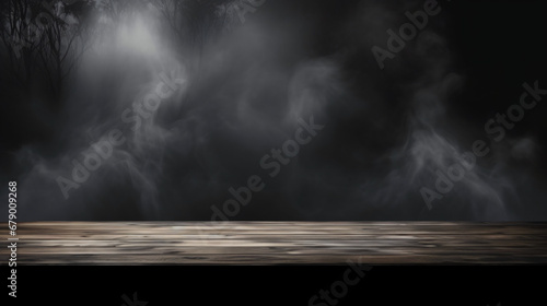 Blank wood table with dark
