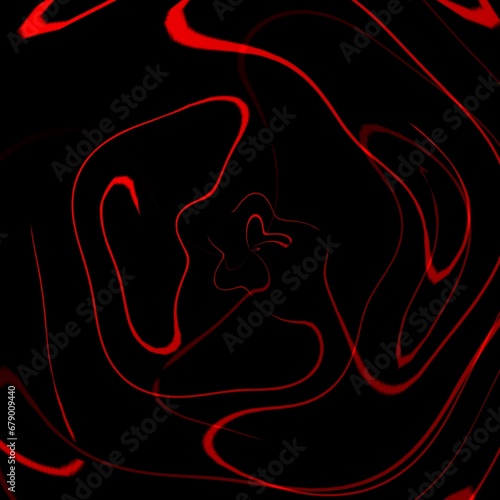 Abstract background with red art and black background