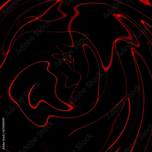 Abstract background with red art and black background