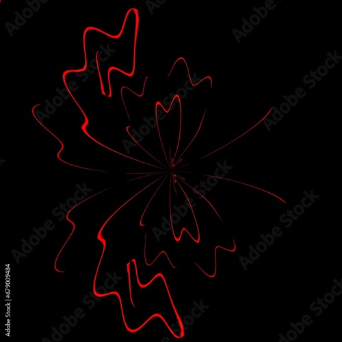 red and black fractal illustration 
