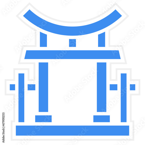 Vector Design Torii Gate Icon Style