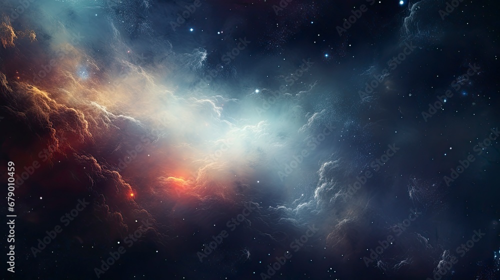 Fototapeta premium Nebula and Galaxies An Abstract Space Cosmos Background.