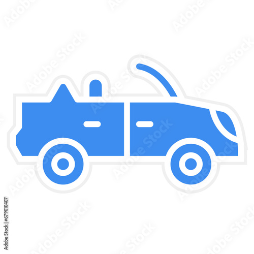 Vector Design Convertible Car Icon Style