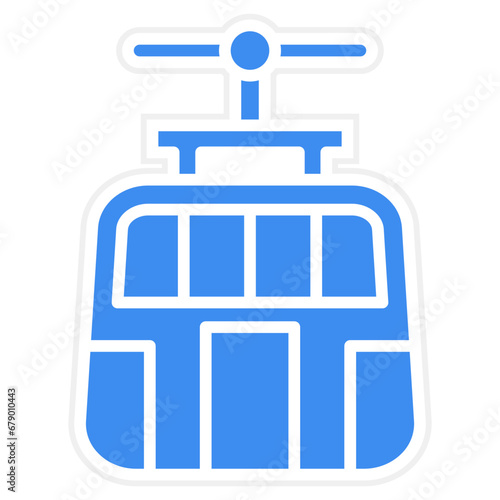 Vector Design Tramcar Icon Style