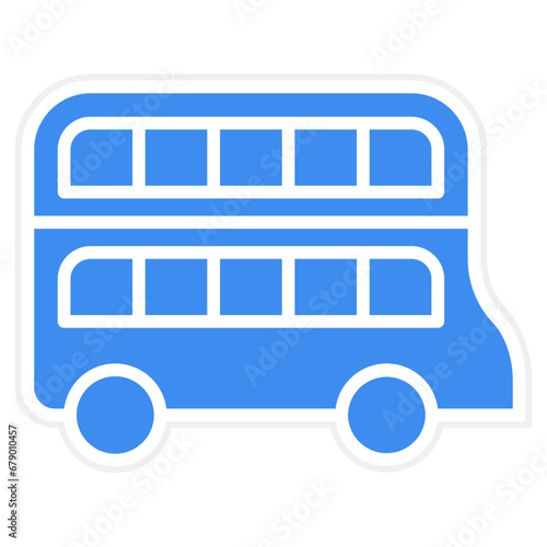 Vector Design Double Decker Icon Style