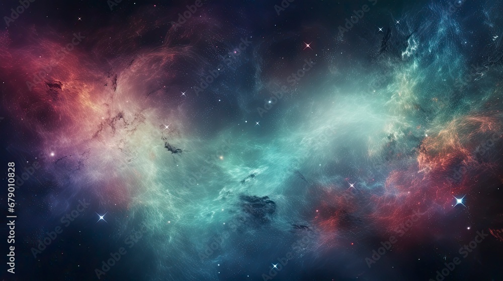 Nebula and Galaxies An Abstract Space Cosmos Background.