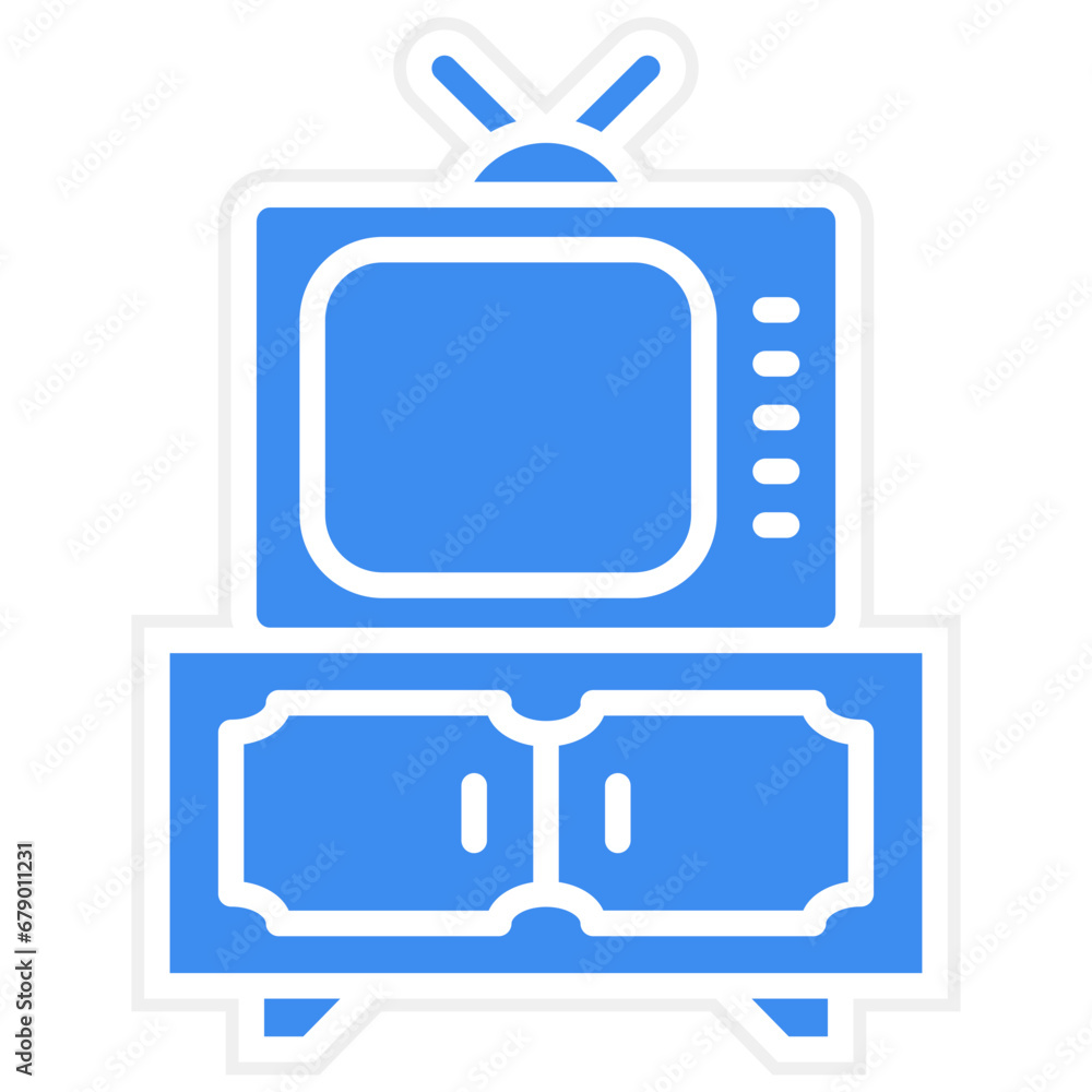 Fototapeta premium Vector Design TV Stand Icon Style