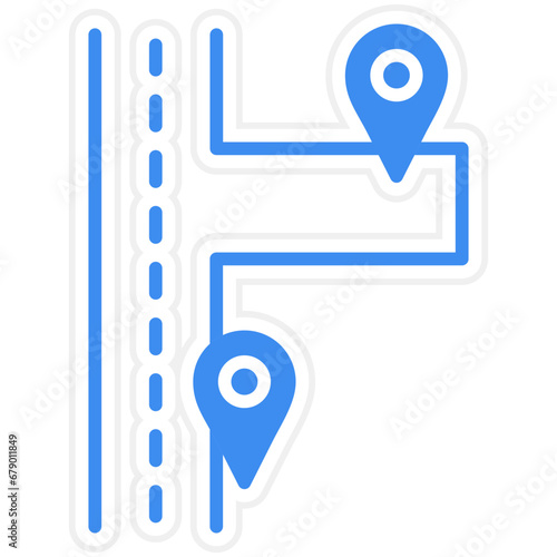 Vector Design Nearby Destinations Icon Style