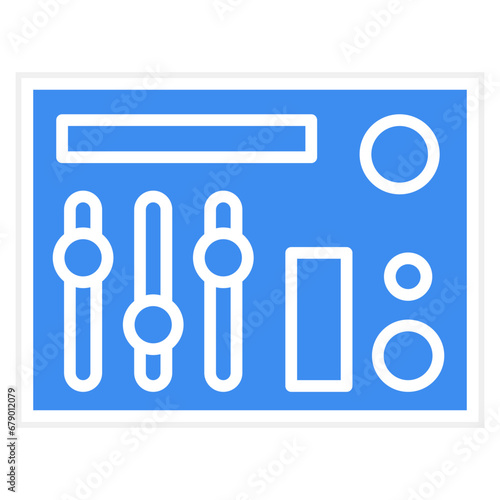 Vector Design Audio Mixing Icon Style