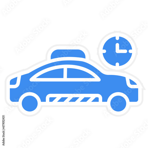 Vector Design Busy Taxi Icon Style