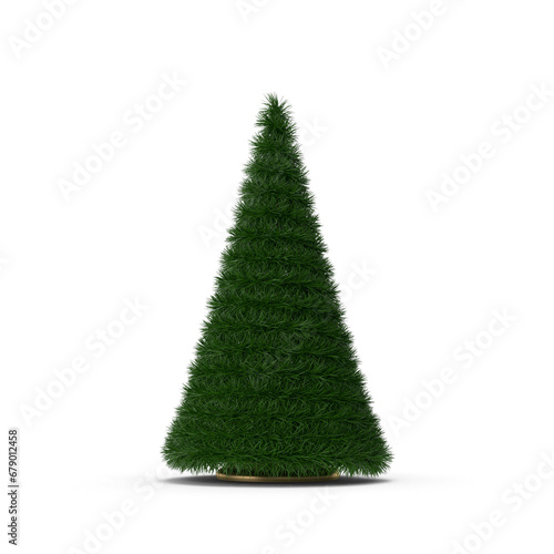 3D Christmas tree with transparent background