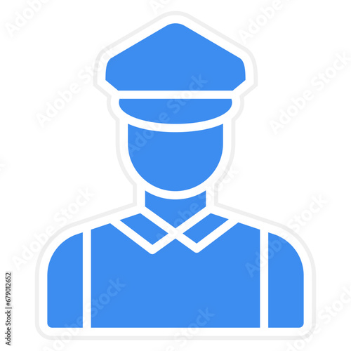 Vector Design Taxi Driver Icon Style