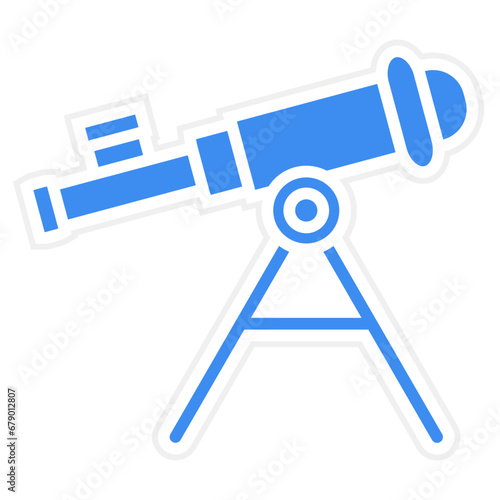 Vector Design Telescope Icon Style