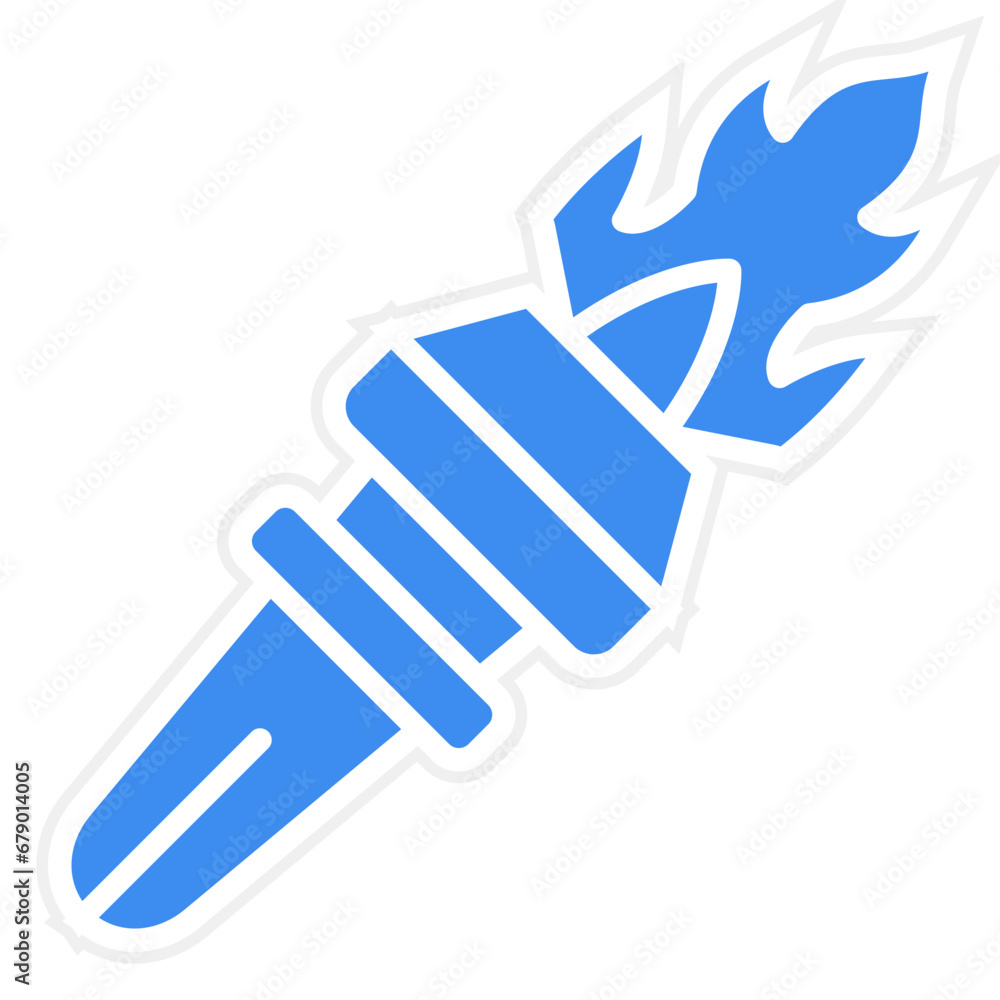 Vector Design Fire Torch Icon Style Vector Design Fire Torch Icon Style