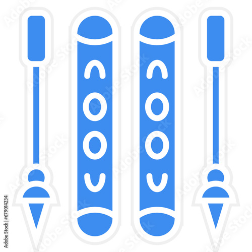 Vector Design Skis Icon Style