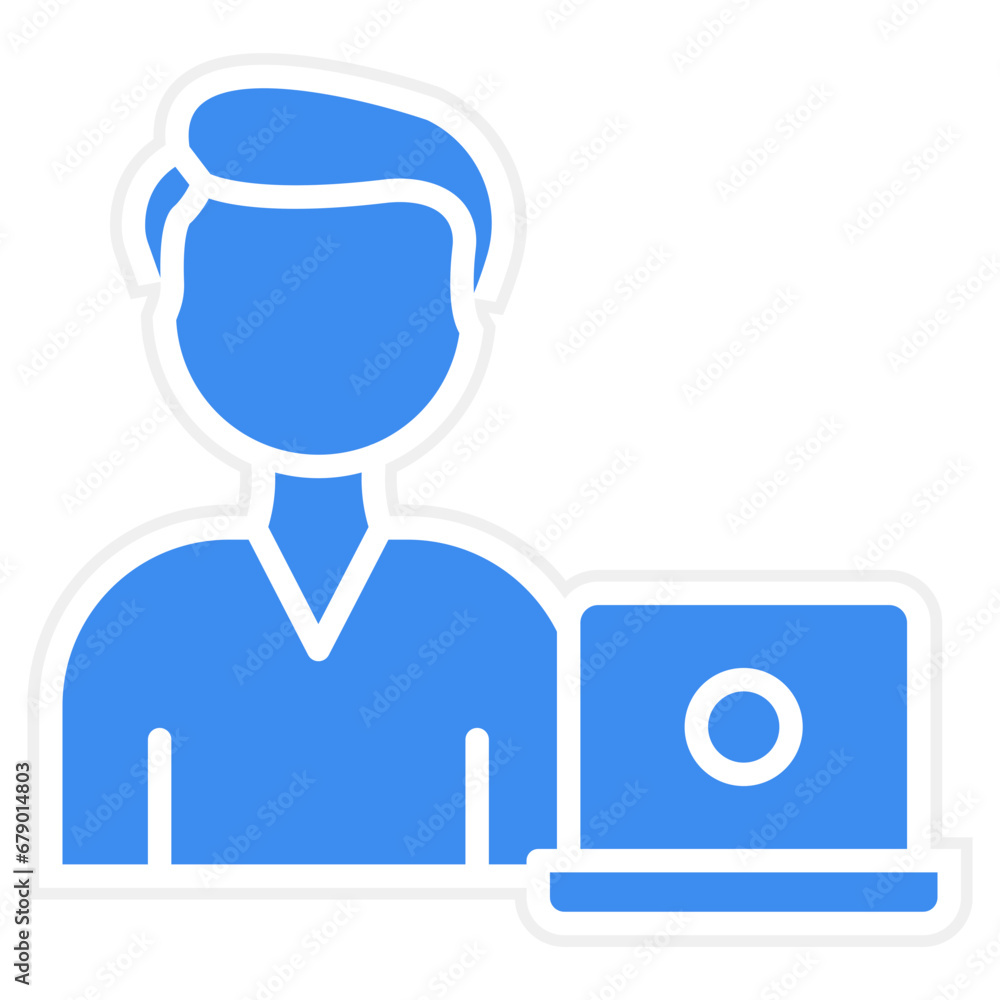Vector Design Independent Work Icon Style Vector Design Independent Work Icon Style