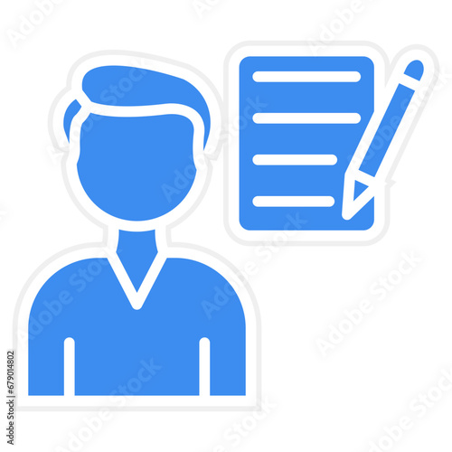 Vector Design Independent Contractor Icon Style