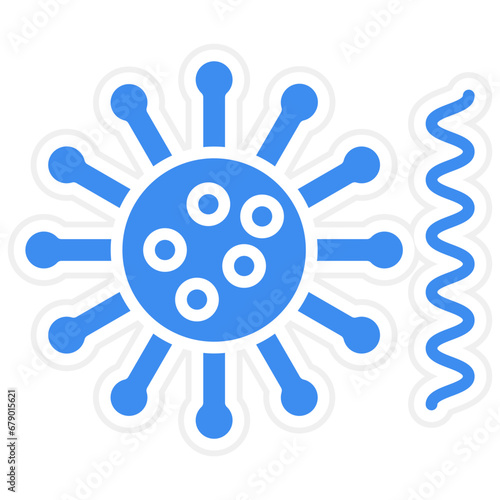 Vector Design Bacteria And Virus Icon Style