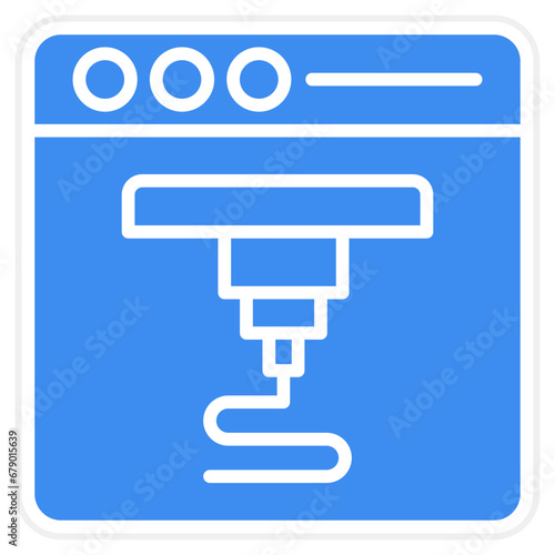 Vector Design Bioprinting Icon Style