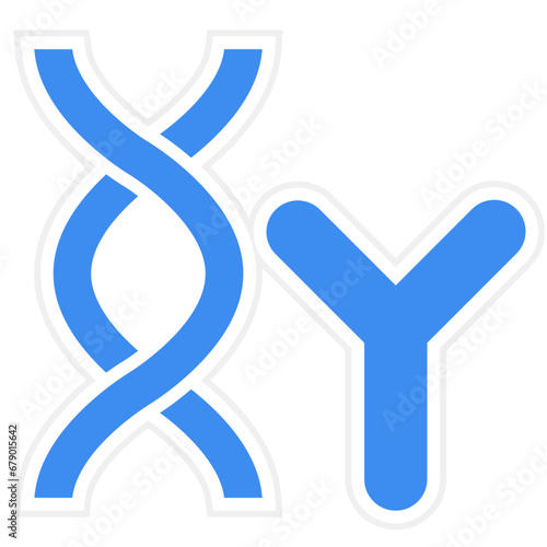 Vector Design Chromosome Icon Style