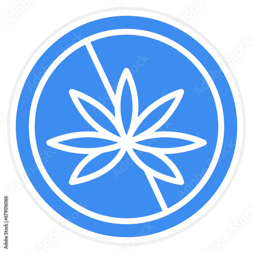 Vector Design No Thc Icon Style