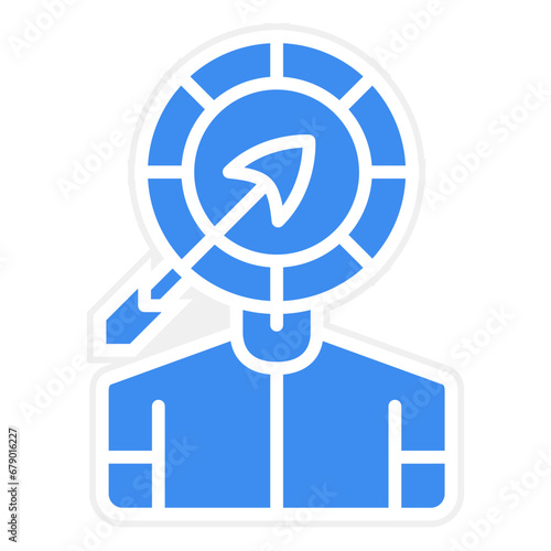 Vector Design Head Hunting Icon Style