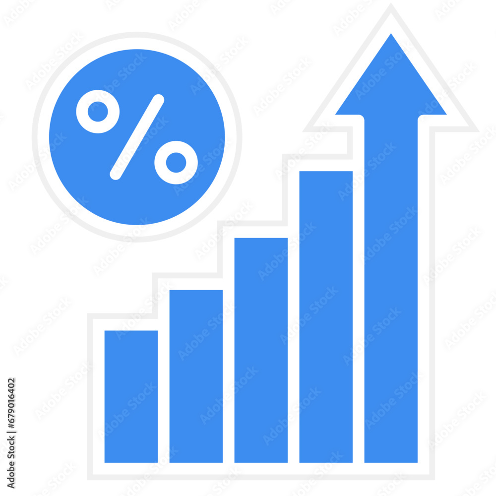 Vector Design Interest Rates Icon Style Vector Design Interest Rates Icon Style