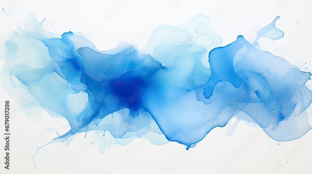 Blue Watercolor Blot Texture.