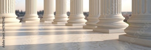 Exterior Columns of the Supreme Court Building.