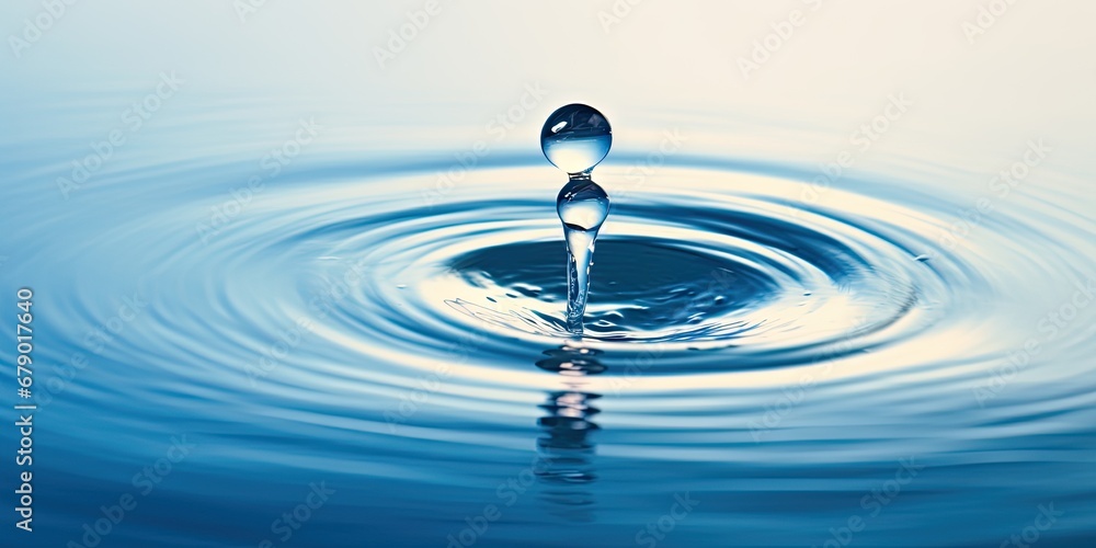 Rhythmic elegance of raindrops in macro motion. Nature dance. Liquid grace in splash of blue. Purity unveiled. Crystal clear water drops in harmonious reflection Rhythmic elegance of raindrops in macro motion. Nature dance. Liquid grace in splash of blue. Purity unveiled. Crystal clear water drops in harmonious reflection
