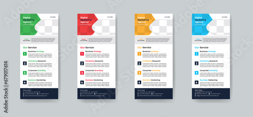 Modern creative corporate business dl flyer or rack card layout concept background flyer brochure cover template for grow up your business to the next level