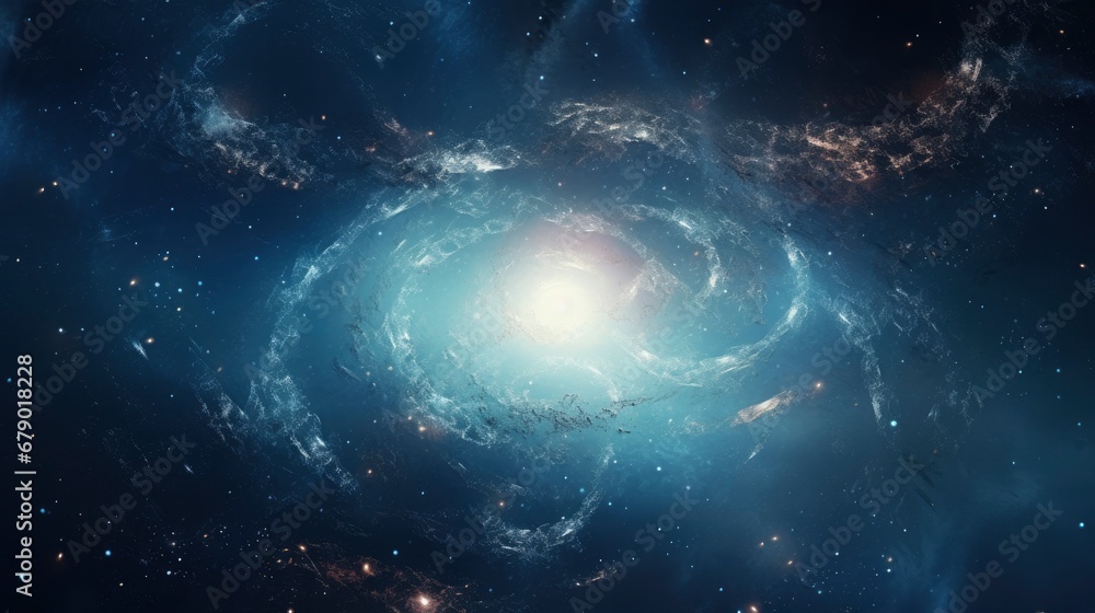 Stellar Vista from Space Spiral Galaxy Amidst a Star-Filled Universe.
