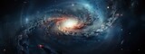 Immaculate Perfectionism Style Display of a Spiral Galaxy in Space.