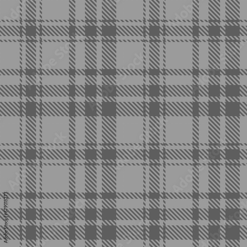 Grey Tartan Plaid Pattern Seamless. Check fabric texture for flannel shirt, skirt, blanket
