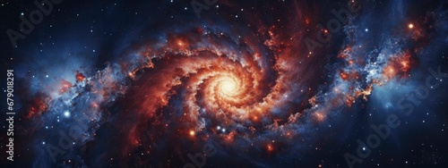 Stellar Spiral Galaxy Amidst the Starry Depths of Space.