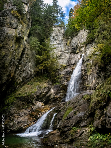 Waterfall in the Maria Valley ( Valea Mariii ) gorge, Hunedoara county, Romania