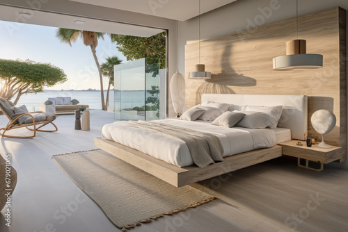 Seamless Indoor-Outdoor home with a Modern Beachfront Bedroom Aesthetic © JuanM