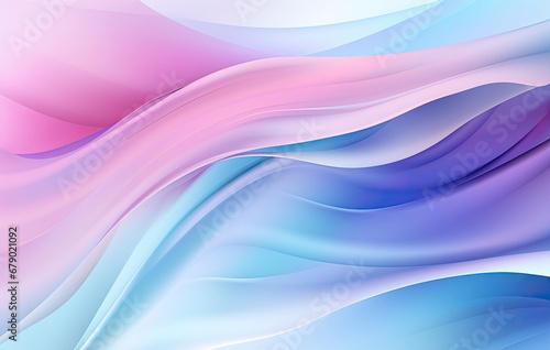 Smooth and Shiny Abstract Background with Cool Blue and Purple Flowing Fabric Style in Light Sky-Blue and Pink. © MdBaki