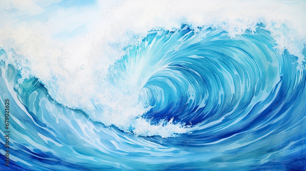 Abstract Watercolor Wave A Fresh and Cheerful Summer Concept Background. Abstract Watercolor Wave A Fresh and Cheerful Summer Concept Background.