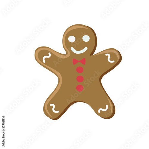 Gingerbread cookies vector. Christmas candy clip art. Merry christmas and happy new year clip art. Flat vector in cartoon style isolated on white background. 