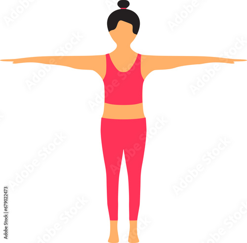 Gymnastic pose illustration