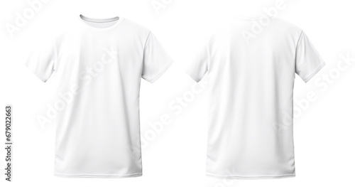 set of color view t-shirt isolated on white