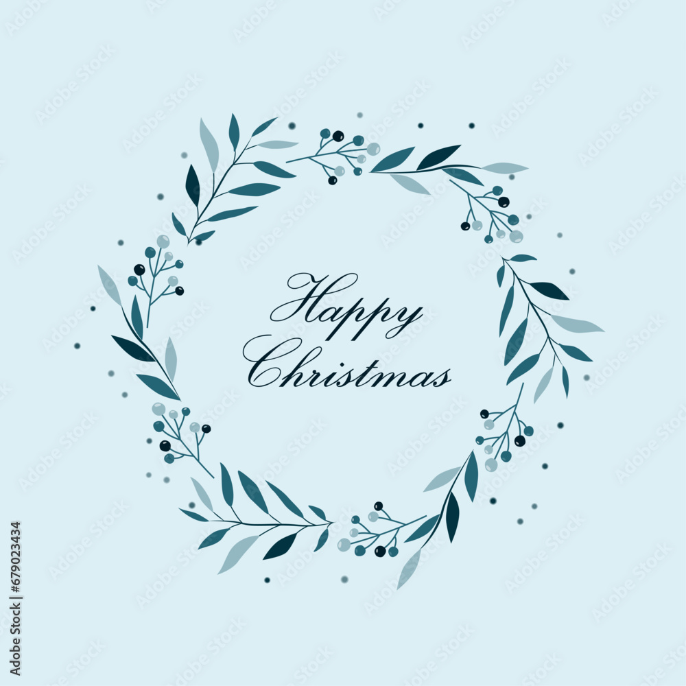 Obraz premium Christmas abstract floral frame