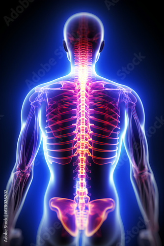 3D Render of Human Skeletal System