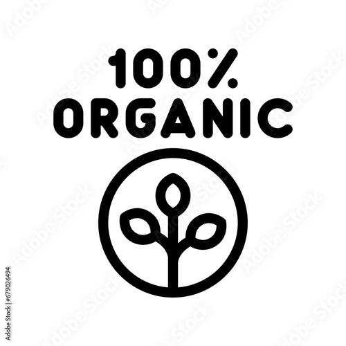 100 percent line icon